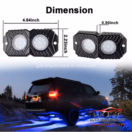 2019 New 4 Pods Bluetooth RGB LED Rock Light